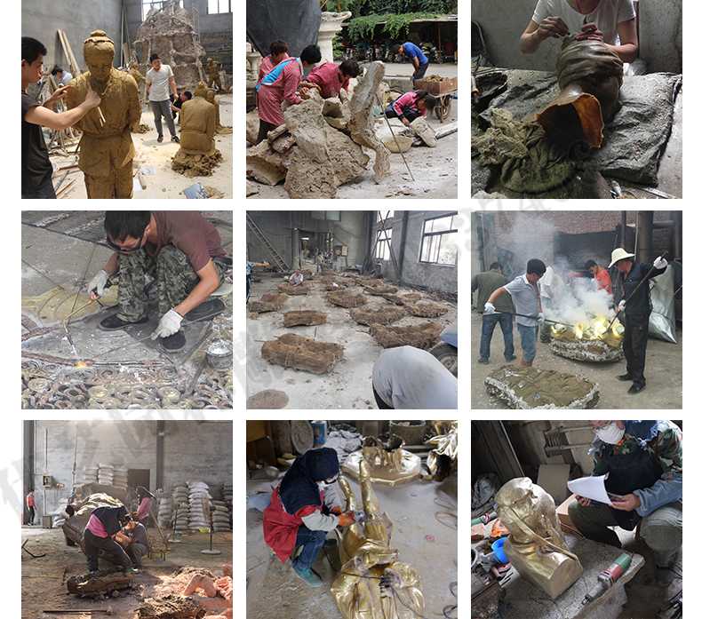 銅雕塑廠家，銅雕塑鑄造流程，銅雕塑定制