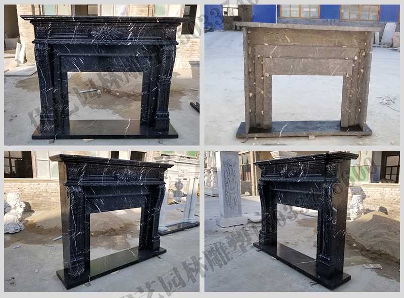 石雕壁爐架廠家，石雕壁爐架工廠，定制石雕壁爐架
