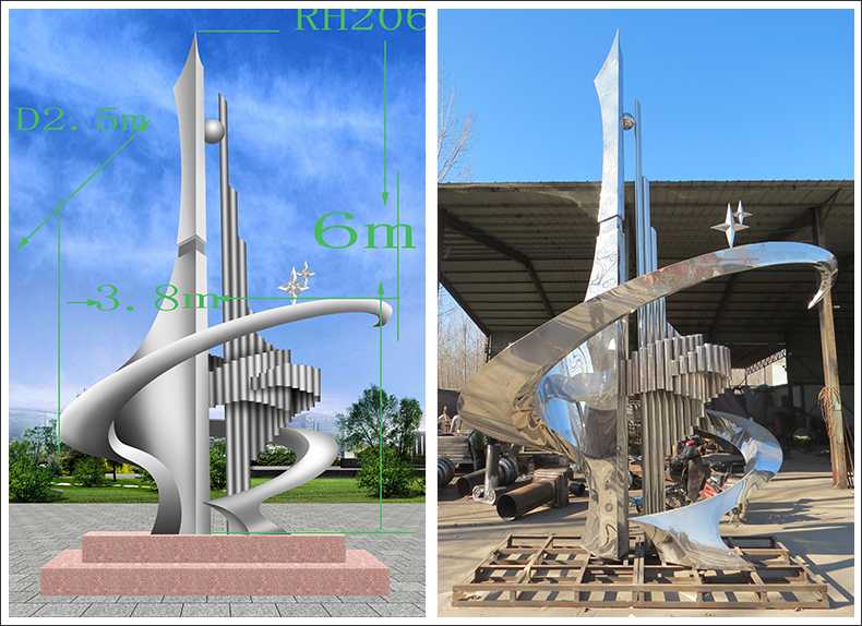 大型不銹鋼雕塑，不銹鋼雕塑廠家，室外大型景觀雕塑
