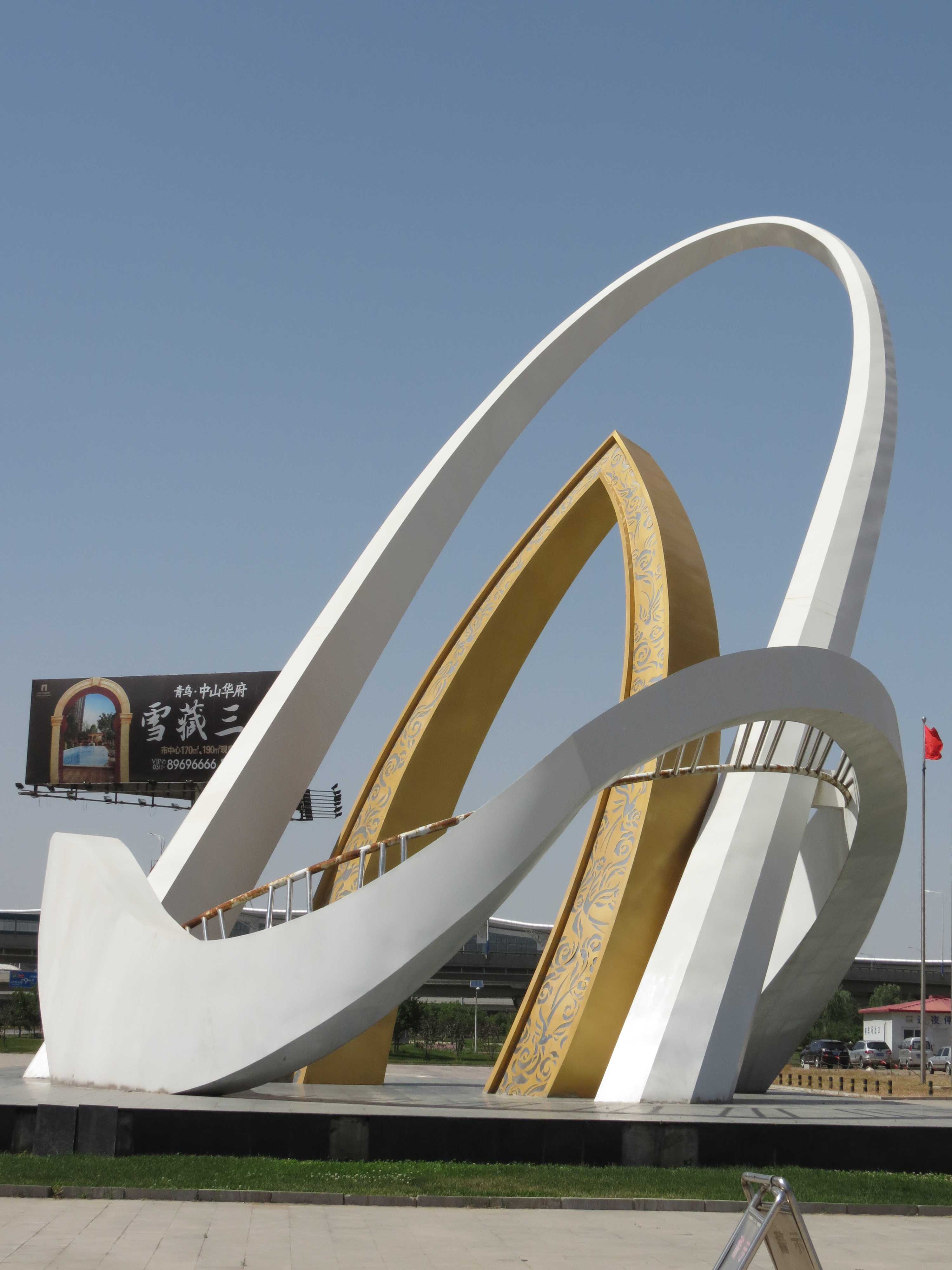 機(jī)場(chǎng)大型雕塑，不銹鋼機(jī)場(chǎng)雕塑，不銹鋼廣場(chǎng)景觀