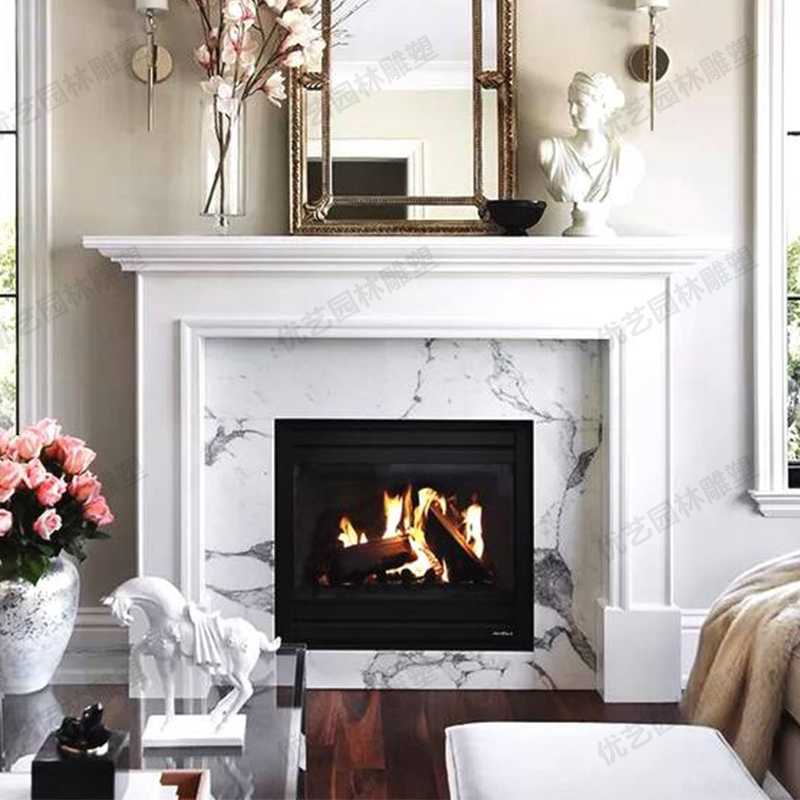 室內(nèi)壁爐架，大理石壁爐架